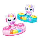 Infant Tummy Time Baby Piano Drum Set Interactive Baby Toy Musical Instruments Learning Toys Unicorn Gift Set